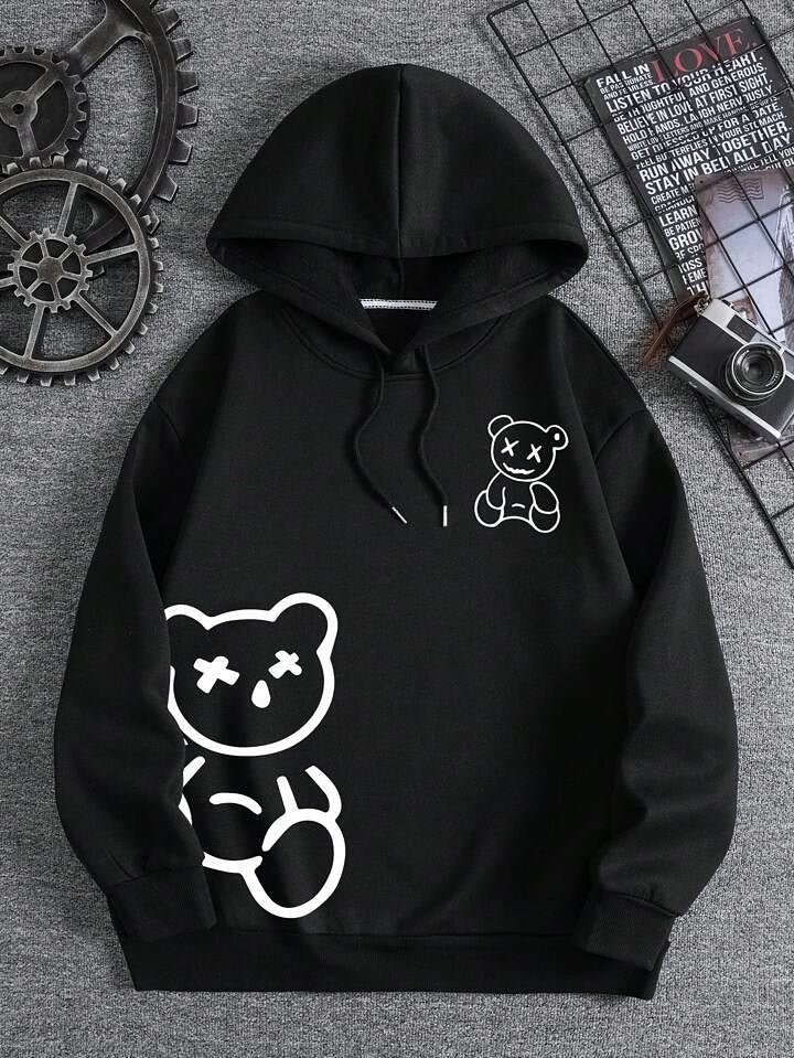 Cute Teddy Graphic Hoodie – Soft, Stylish & Trendy