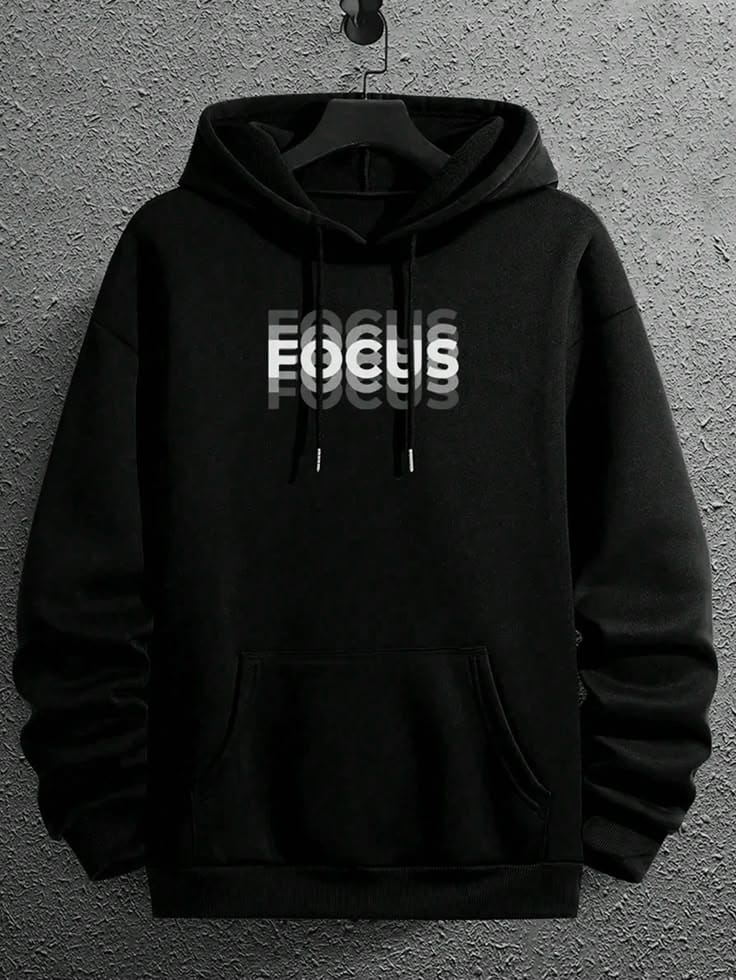 FOCUS Motivational Graphic Hoodie – Minimal & Stylish