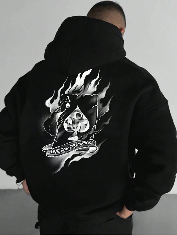 🔥 “Live for Disruption” Graphic Hoodie