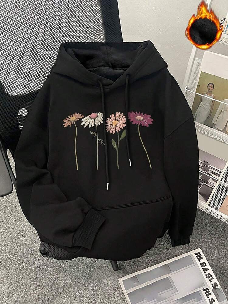 🌼 Floral Aesthetic Hoodie – Soft & Cozy Streetwear