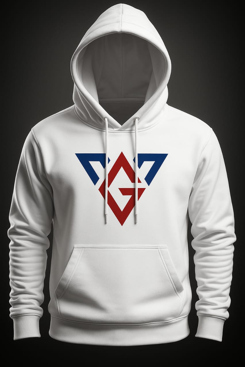 Vogue Geometric Emblem Hoodie – Premium Edition