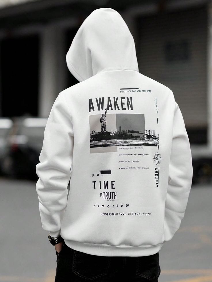 Urban Style AWAKEN White Hoodie