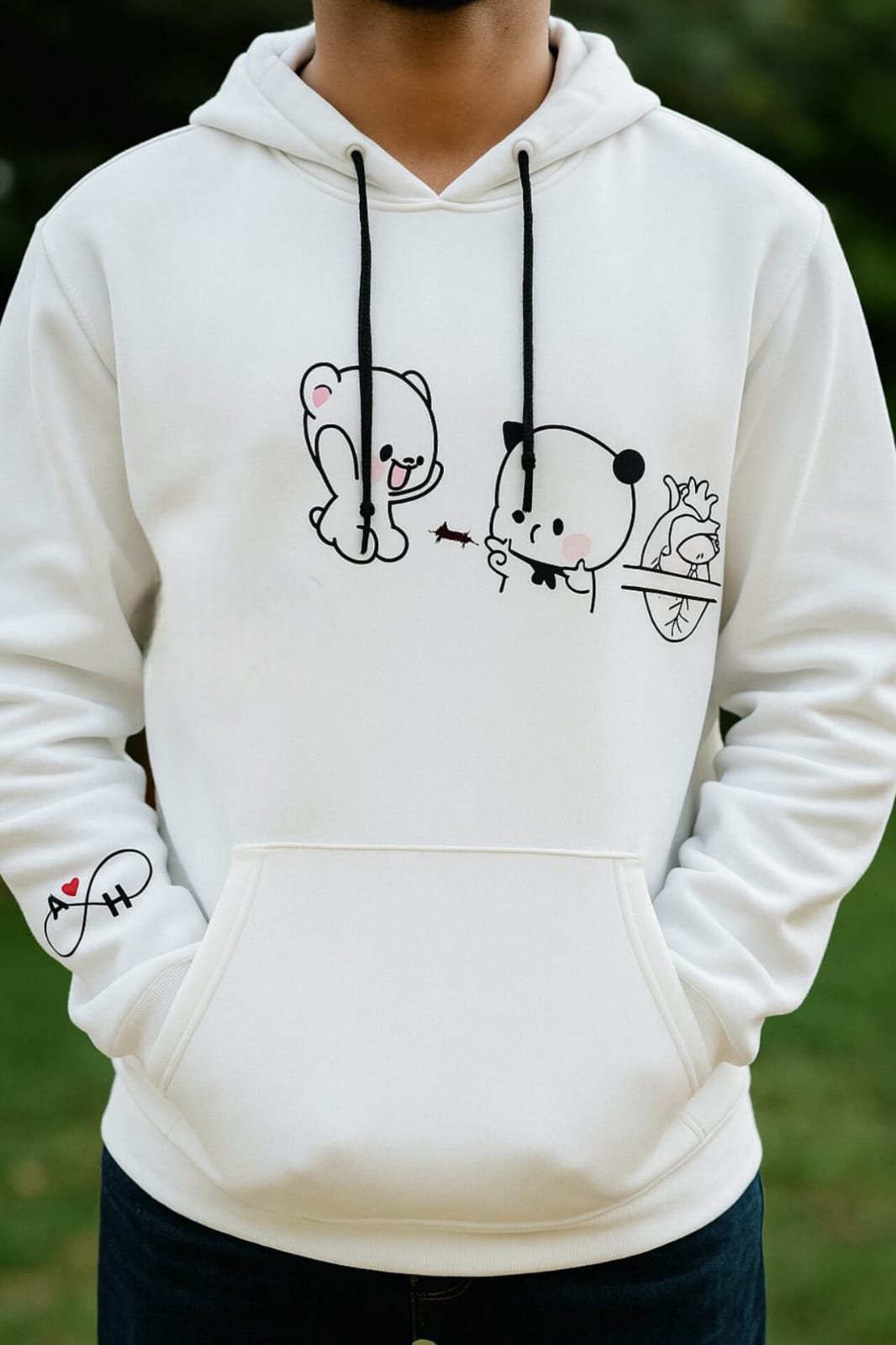 Cute Bear & Panda Couple Hoodie