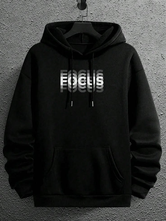 FOCUS Motivational Graphic Hoodie – Minimal & Stylish