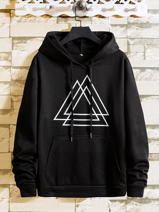 Minimalist Geometric Triangle Hoodie