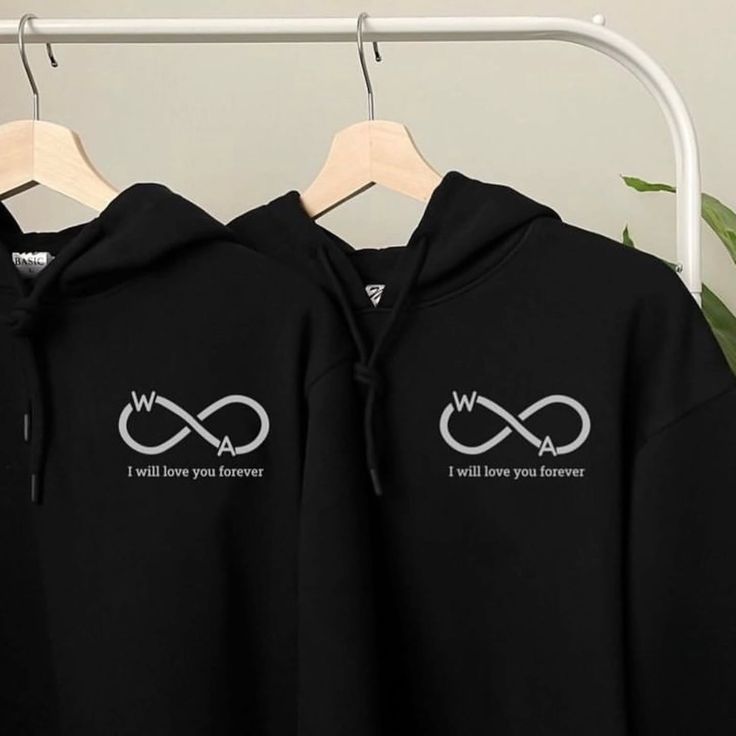 Infinity Love Couple Hoodies – “I Will Love You Forever” Coustomized
